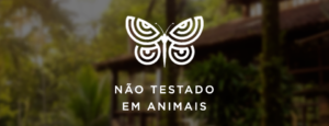Produto econômico para hotelaria não testado em animais com símbolo da borboleta

